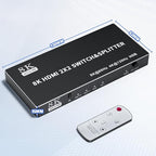 2x2 HDMI Switch Splitter, HDMI 2.1 Switcher 2 in 2 Out 8K@60Hz 4K@120Hz - Image 8