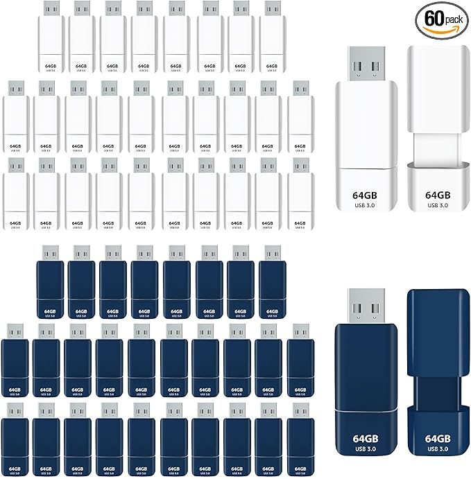 GIGASTONE 64GB Flash Drive Z60NB USB 3.2 Gen 1, Ultra Fast, Retractable Capless by Gigastone