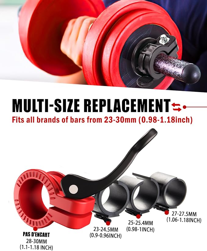 Narrow Barbell Clips 2.5cm Width - Image 2