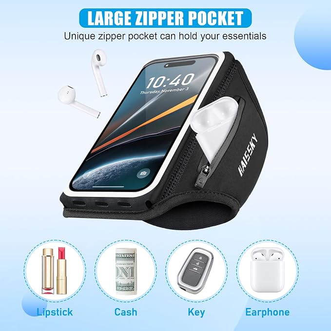 Running Phone Armband with Earphone Holder - Image 2