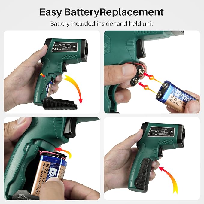 Infrared Thermometer for Cooking, Gedaye Surface Laser Temperature Gun - Image 8