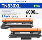 TN830XL Toner Cartridge Black 2-Pack High Yield Replacement by KingKJInkToner