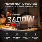 EF ECOFLOW Portable Power Station DELTA 3 Max, 2048Wh LiFePO4 Battery, Solar - Image 3