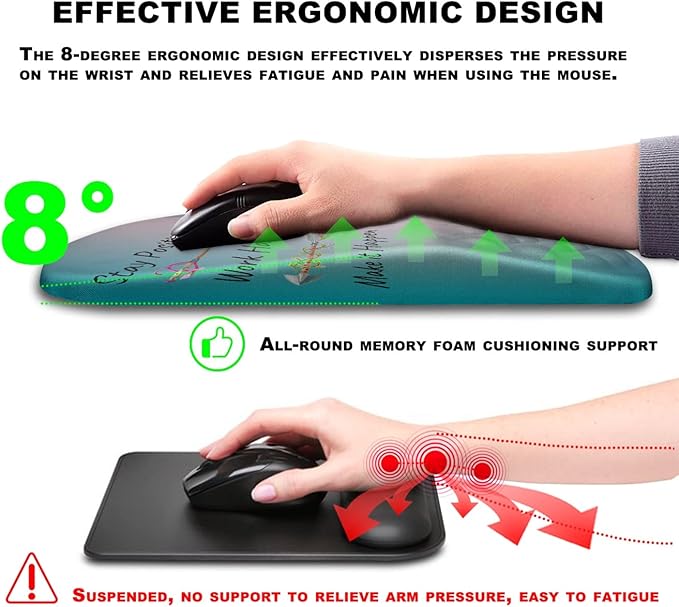 Mouse Pad Wrist Support, Ergonomic Mouse Pad - Image 5