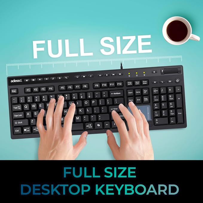 Adesso EasyTouch 445 Multi-Channel Wired Touchpad Keyboard - Image 4