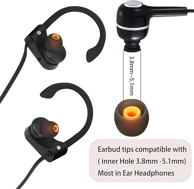 Silicone Replacement Earbud Tips Ear Tips Fit Most in-Ear Earbuds Headphone - Image 3