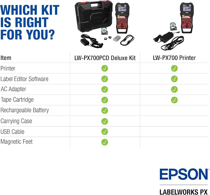 LABELWORKS Epson LW-PX700 Industrial Label Maker Kit - Image 5