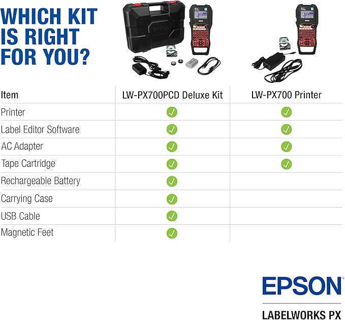 LABELWORKS Epson LW-PX700PCD Industrial Label Maker Kit - Image 5