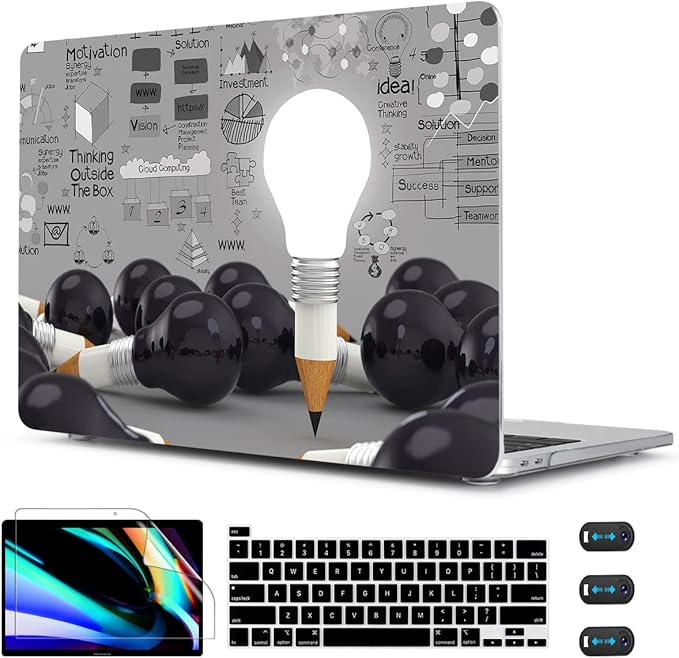 CISSOOK Creative Bulb Case for MacBook Pro 13 Inch 2025-2020 Release A2338 by CISSOOK
