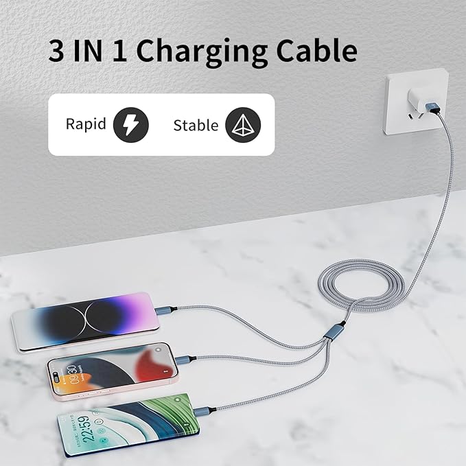 Multi Charging Cable, 3 in 1 Charging Cable - Image 6