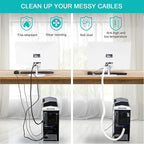 6.6ft - 1/2 inch White Cable Sleeve, Cable Organizer - Image 4