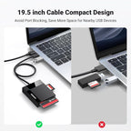 UGREEN SD Card Reader USB 3.0 Card Hub Adapter 5Gbps Read 4 Cards - Image 7