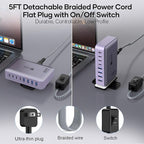 8-Port Type C Fast Charger Block 200W - Image 3