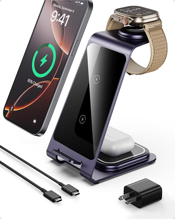 Intoval 3 in 1 Wireless Charging Station by Intoval