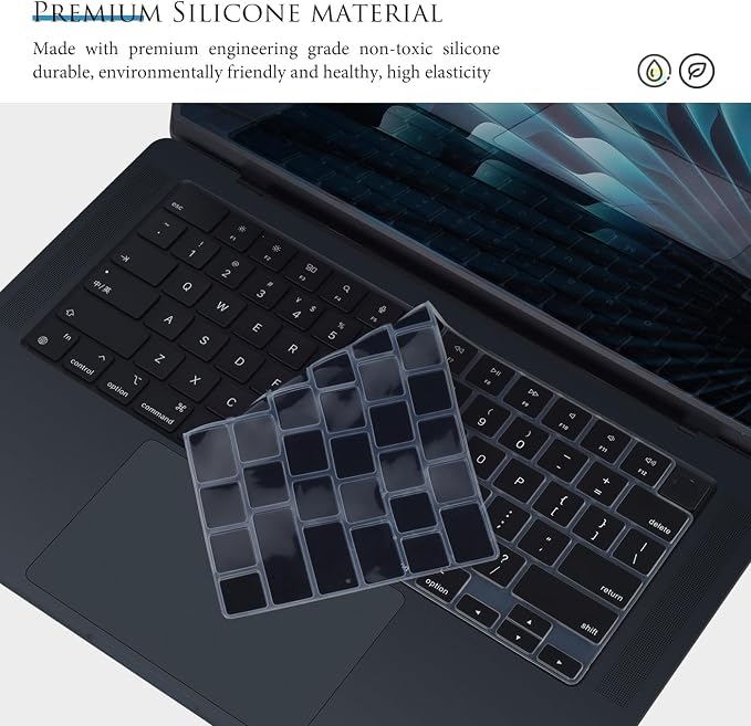 Keyboard Cover for 2025 2024 2023 MacBook Air 15.3 inch M4 M3 M2 Chip A3241 - Image 3