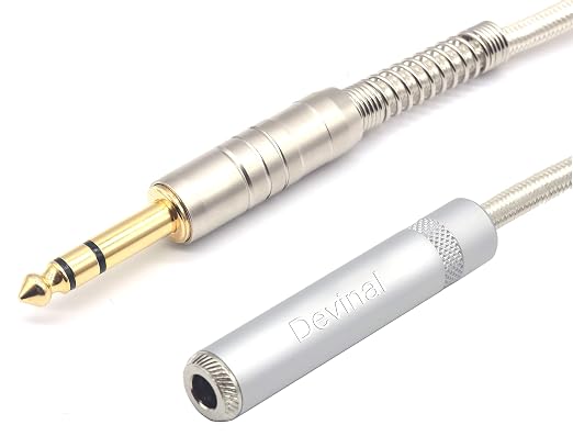 Devinal 1/4 inch Extension Cord, 1/4" Male to Female Cable, 6.35mm Quarter inch by Devinal