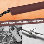 Floor Cord Cover Cavity 0.8"x0.37" Self Adhesive Cord Hider, 3.3FT Low Profile - Image 6