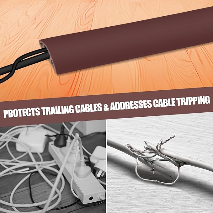 Floor Cord Cover Cavity 0.8"x0.37" Self Adhesive Cord Hider, 10FT Low Profile - Image 6