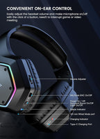 EKSA Wireless Gaming Headset, 2.4GHz USB Gaming Headphones - Image 7