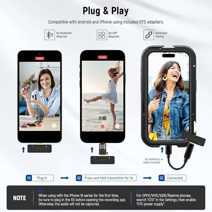 NEEWER KM15 Wireless Lavalier Microphone System Compatible - Image 4