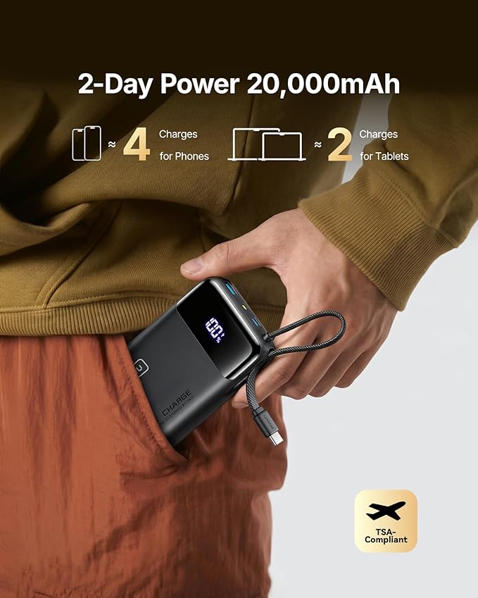 INIU 20000mAh Power Bank, Small 45W PD Fast Charging Portable Charger - Image 4