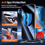 UniqueMe for iPhone 16 Pro Max Privacy Screen Protector, Privacy Screen 16 Pro - Image 2