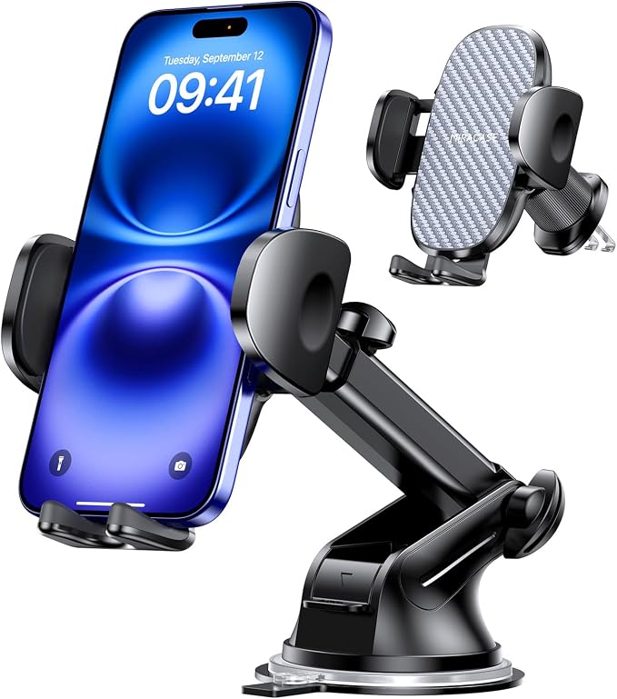 Miracase Phone Holders for Your Car, Universal Cell Phone Car Mount, 3-in-1 by Miracase