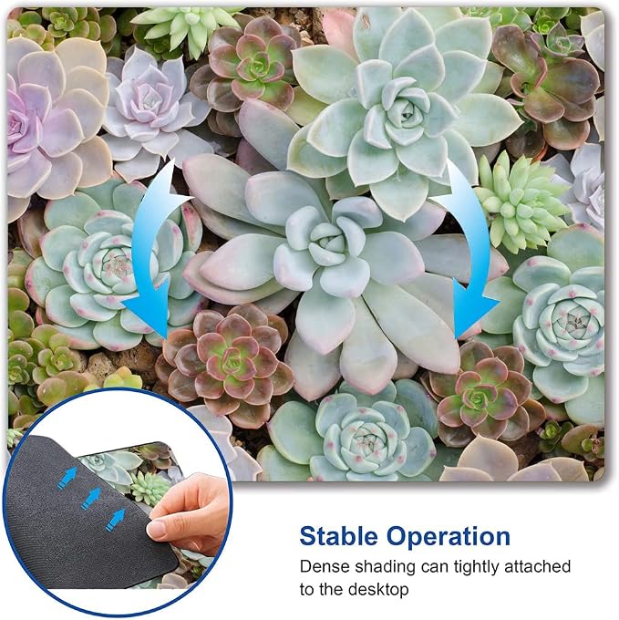 Cute Succulents Mouse Pad, Natural Plants Mousepad - Image 6
