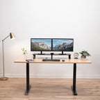 VIVO 39 inch Extra Long Monitor Stand, Wood & Steel Desktop Riser, Dual Screen - Image 7