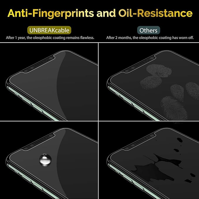 UNBREAKcable Tempered Glass for iPhone 11 Pro Max/XS Max 9H Hardness Screen - Image 6