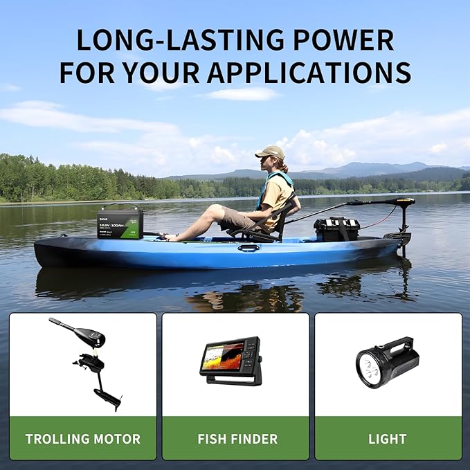 OKMO 12V 100Ah TM LiFePO4 Battery, Lithium Battery 150A BMS - Image 6