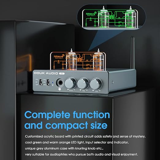 Douk Audio T6 2 Channel 80 watts x2 Bluetooth Tube Amplifier Hi-Fi Stereo Power - Image 5