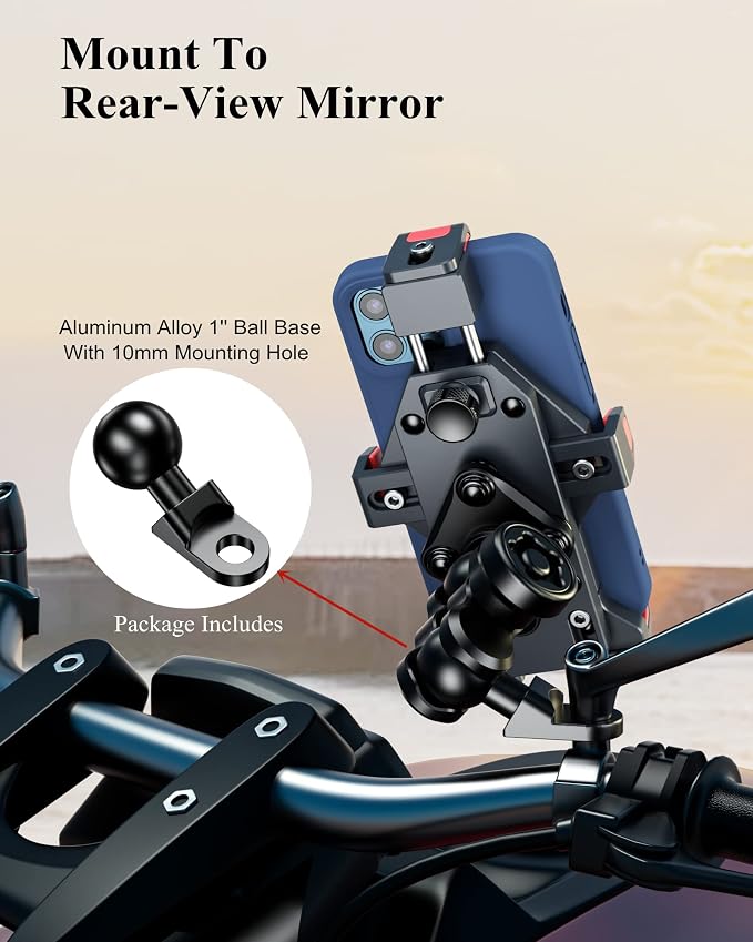 BRCOVAN Aluminum Alloy Motorcycle Phone Mount - Image 9