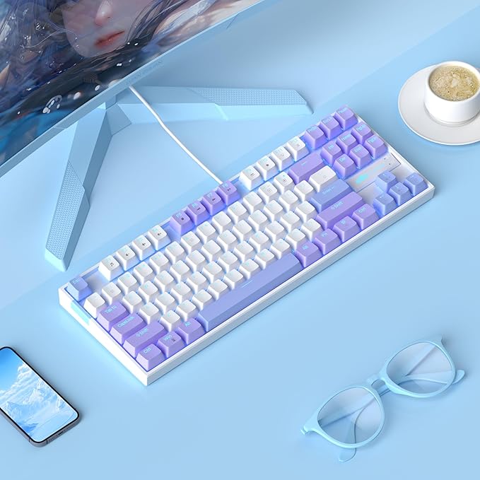 MageGee 75% Mechanical Gaming Keyboard, LED Blue Backlit, 87 Keys Compact TKL - Image 7