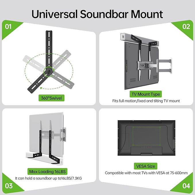 USX MOUNT Soundbar Mount, Sound Bar Mount - Image 4