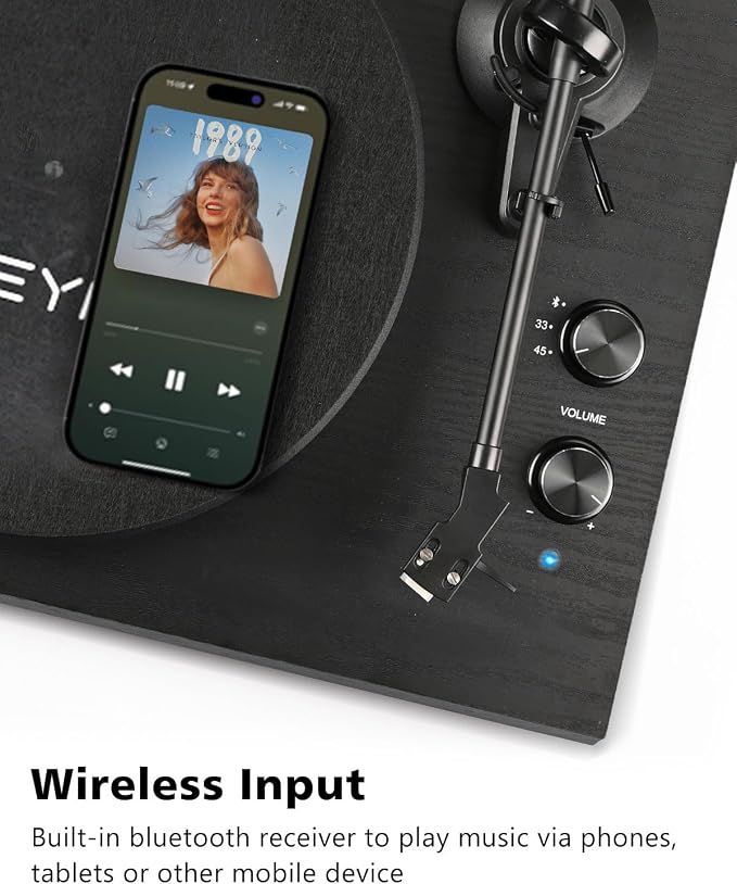 Record Player Vinyl Bluetooth Turntable - Image 5