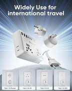 Universal Travel Adapter, Kakyanill European Travel Plug Adapter, EU/UK/AU/Plug - Image 5