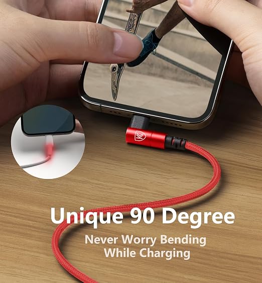 90 Degree USB C to Lightning Cable 10FT, iPhone Charger 3Pack Fast Charging - Image 7