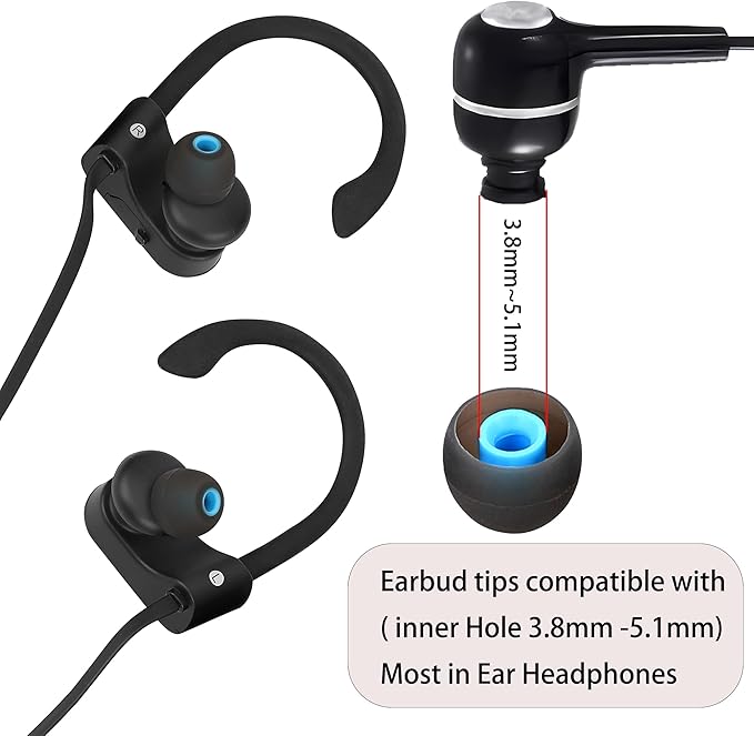Silicone Earbud Tips Replacement Ear Tips Earbud Covers Fit Most in-Ear Earbuds - Image 3