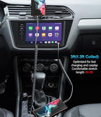 USB C to C Cable 3FT for Car, Coiled USB C Cable Fast Charging for iPhone 16 - Image 4