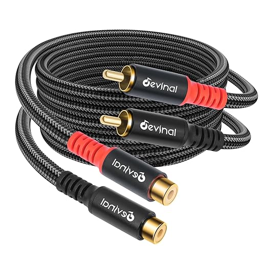 evinal RCA Female to Male Extension Cable by Devinal