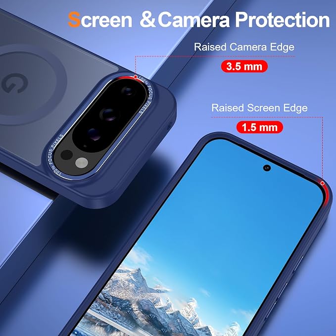 Magnetic for Google Pixel 9 Pro XL Case, Shockproof Slim Translucent Matte - Image 3