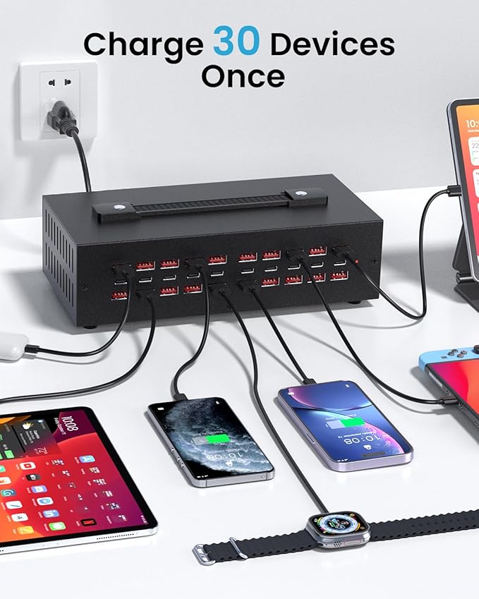 250W USB~c Charging Station, 30 Port USB Charger Block, Fast Charging Station - Image 2