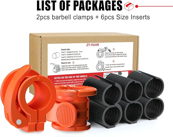 Barbell Clips 1 Inch Quick Release Weight Clamps 0.9-1.18inch Multi-Size - Image 7
