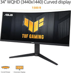 ASUS TUF Gaming 34” 1440P 1500R Curved Monitor - Image 2