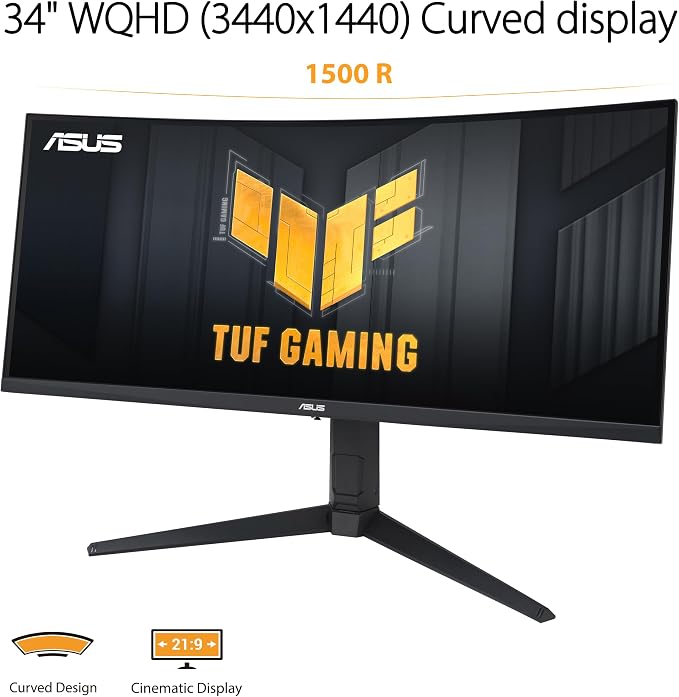 ASUS TUF Gaming 34” 1440P 1500R Curved Monitor - Image 2