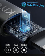 USB C to USB C Cable Coiled 6FT 2Pack, Braided Type C Charger - Image 4