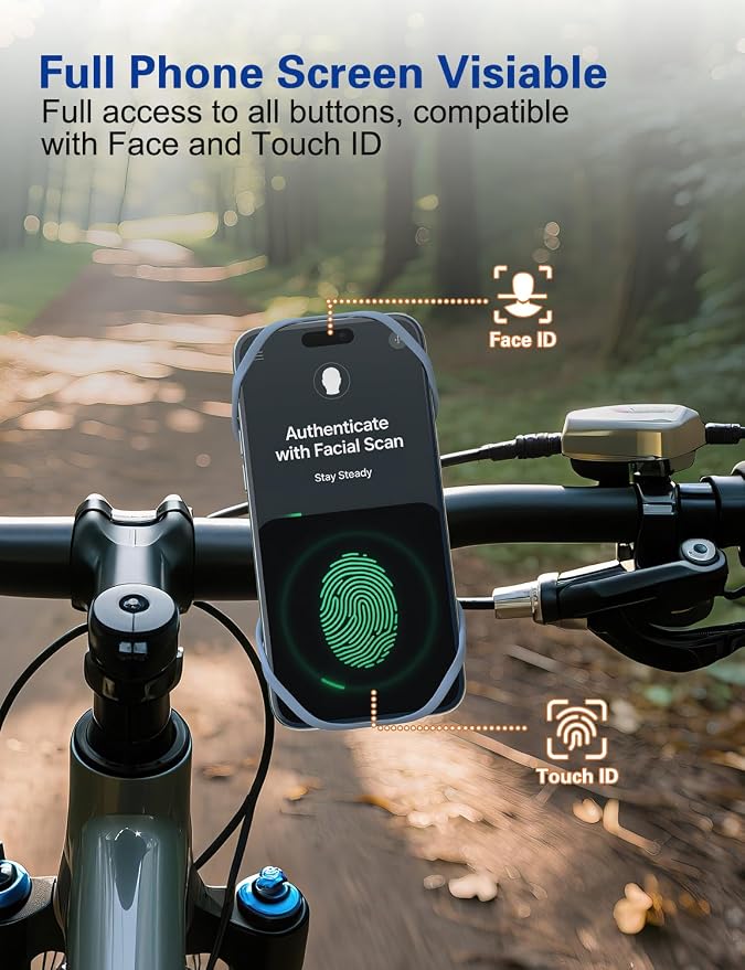 Bike Phone Mount Holder, Detachable Bicycle- 360° Rotatable, Cell Phone Mount - Image 3
