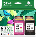 MYTONER 67 Ink Remanufactured Ink Cartridge Combo Pack Replacement by MYTONER