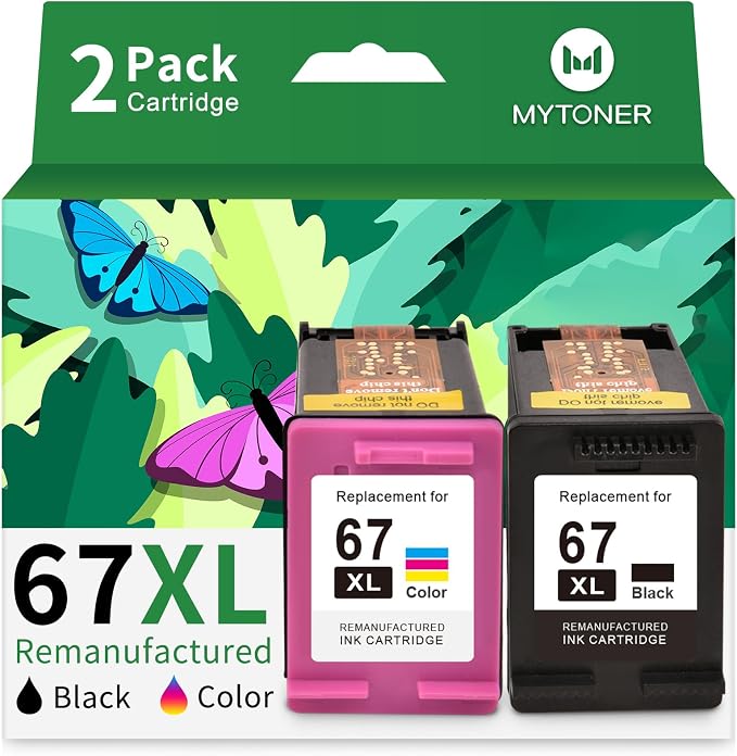 MYTONER 67 Ink Remanufactured Ink Cartridge Combo Pack Replacement by MYTONER